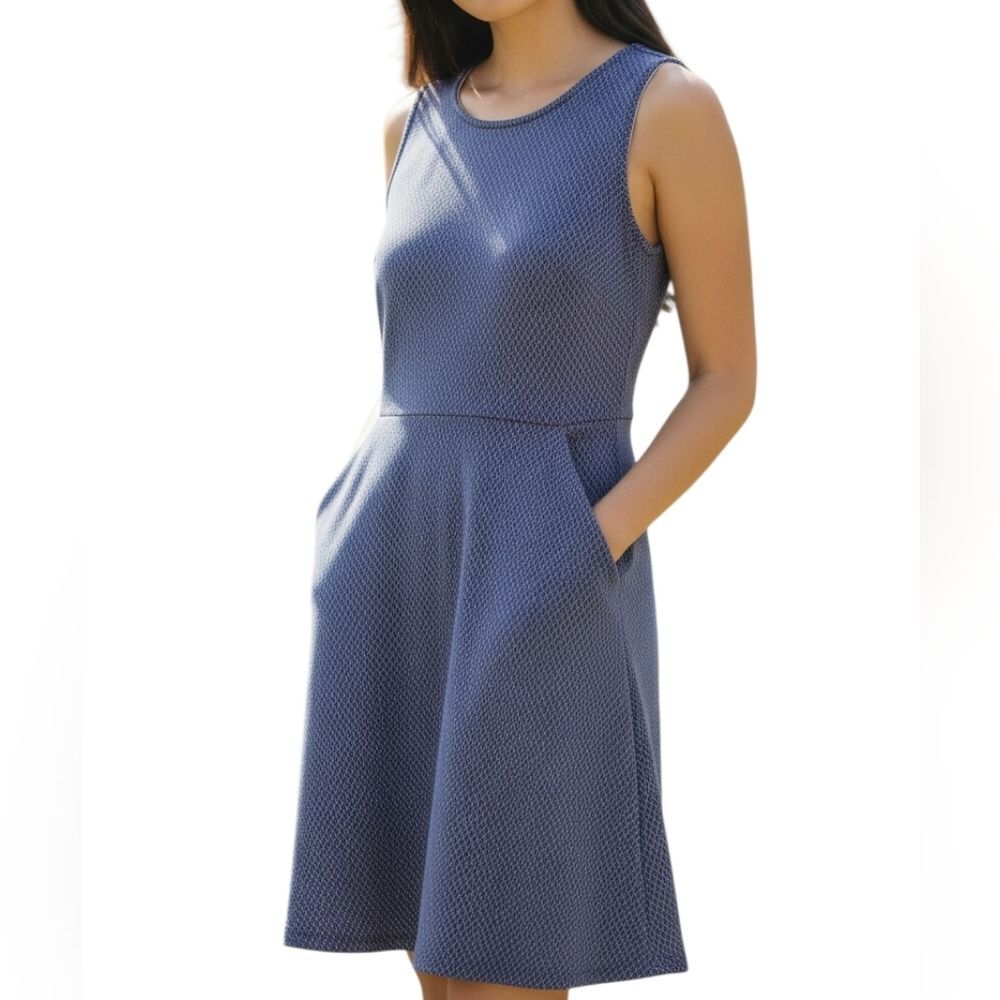 New York & Co Cotton Lavender Stretch Mini Sundress